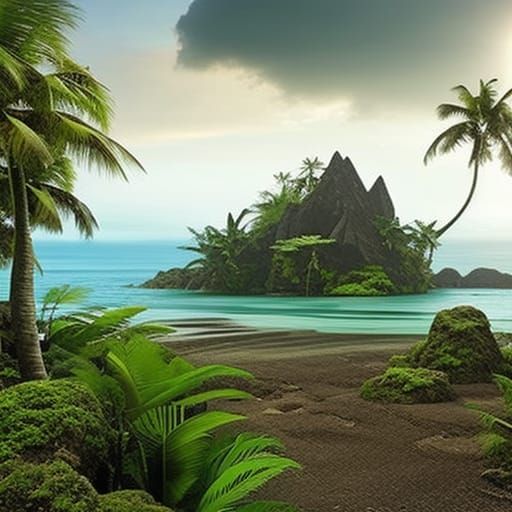 Magical tropical island