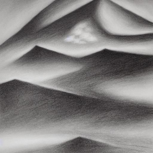 desert hyperdetailed charcoal drawing