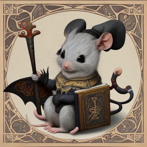 Book of Kells mice bats hats