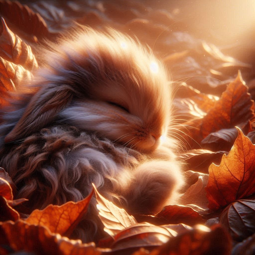 Cute Bunny in Autumn