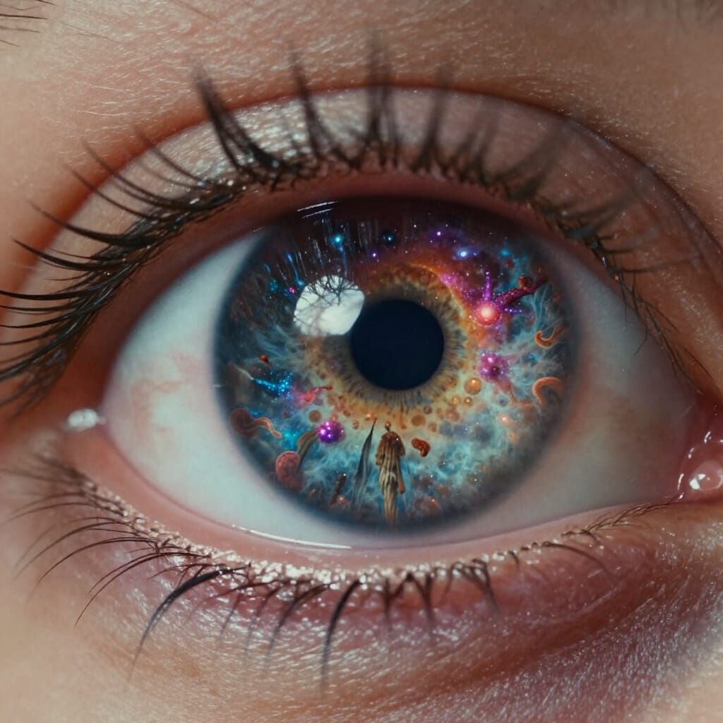 Cosmic Eye Macro: Universe Swirls Within