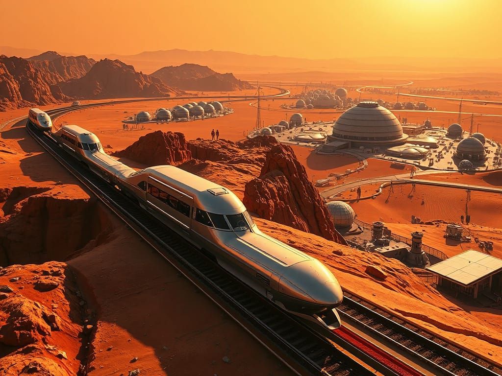 Urban Infrastructure on Mars  by @Katarzyna S-J