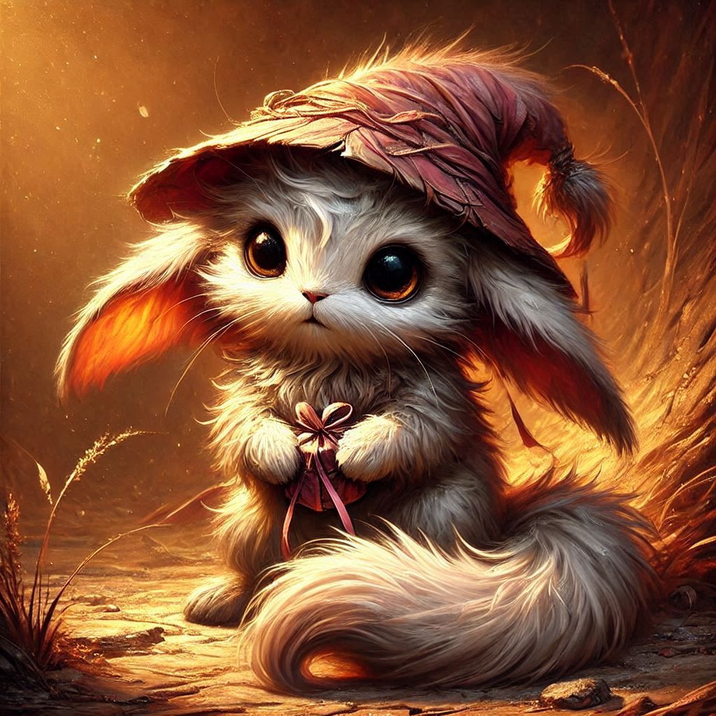 adorable fairy-tale fantasy creature portrait..