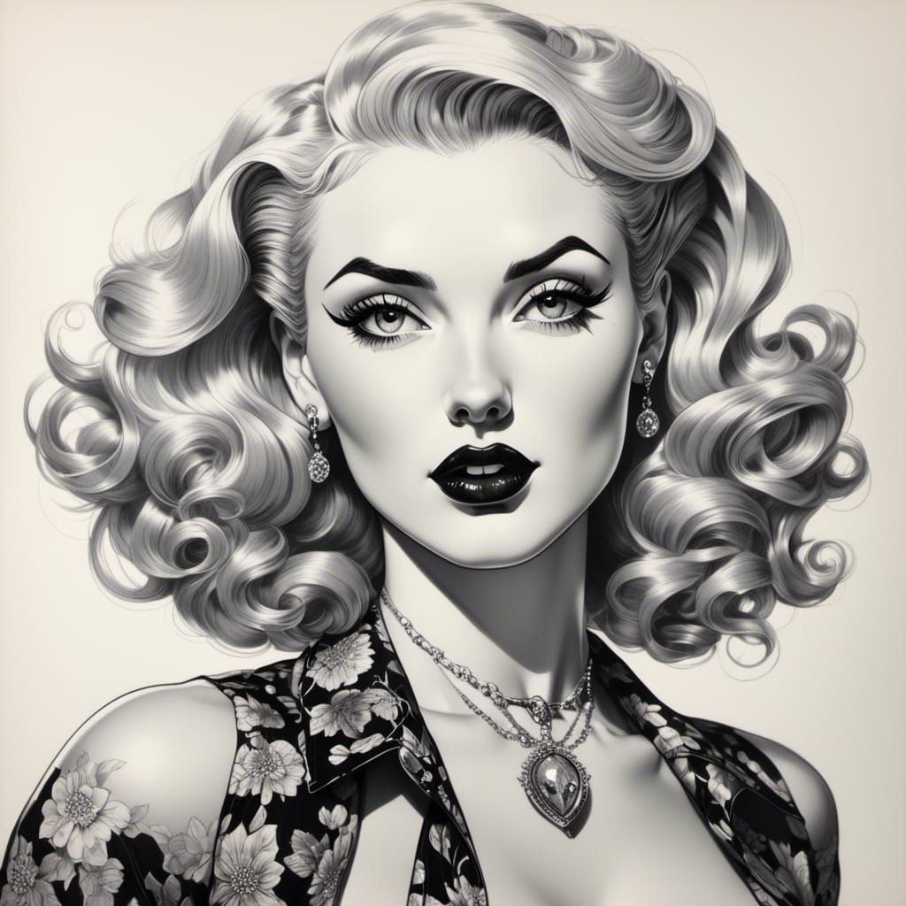 A high-quality, ultra-detailed full-body drawing of a woman. <lora:UrStyle v1:1.0> 