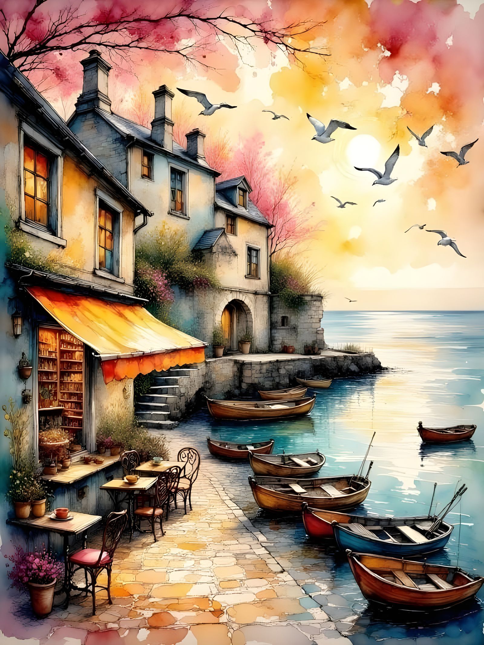 Tranquil Village Escape  by @Padmablue