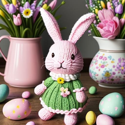 Knitted Easter Bunny