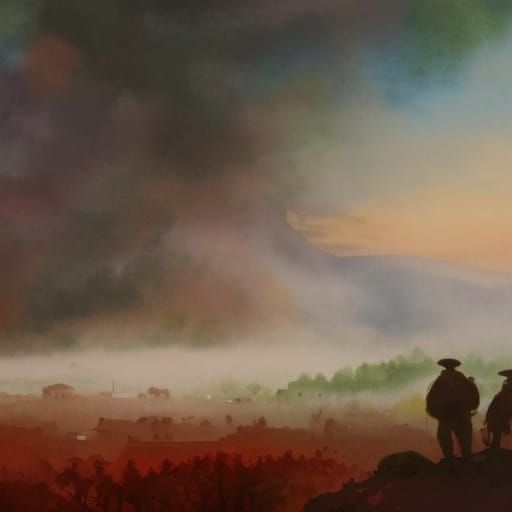 Fog hanging over Nomansland world war one.