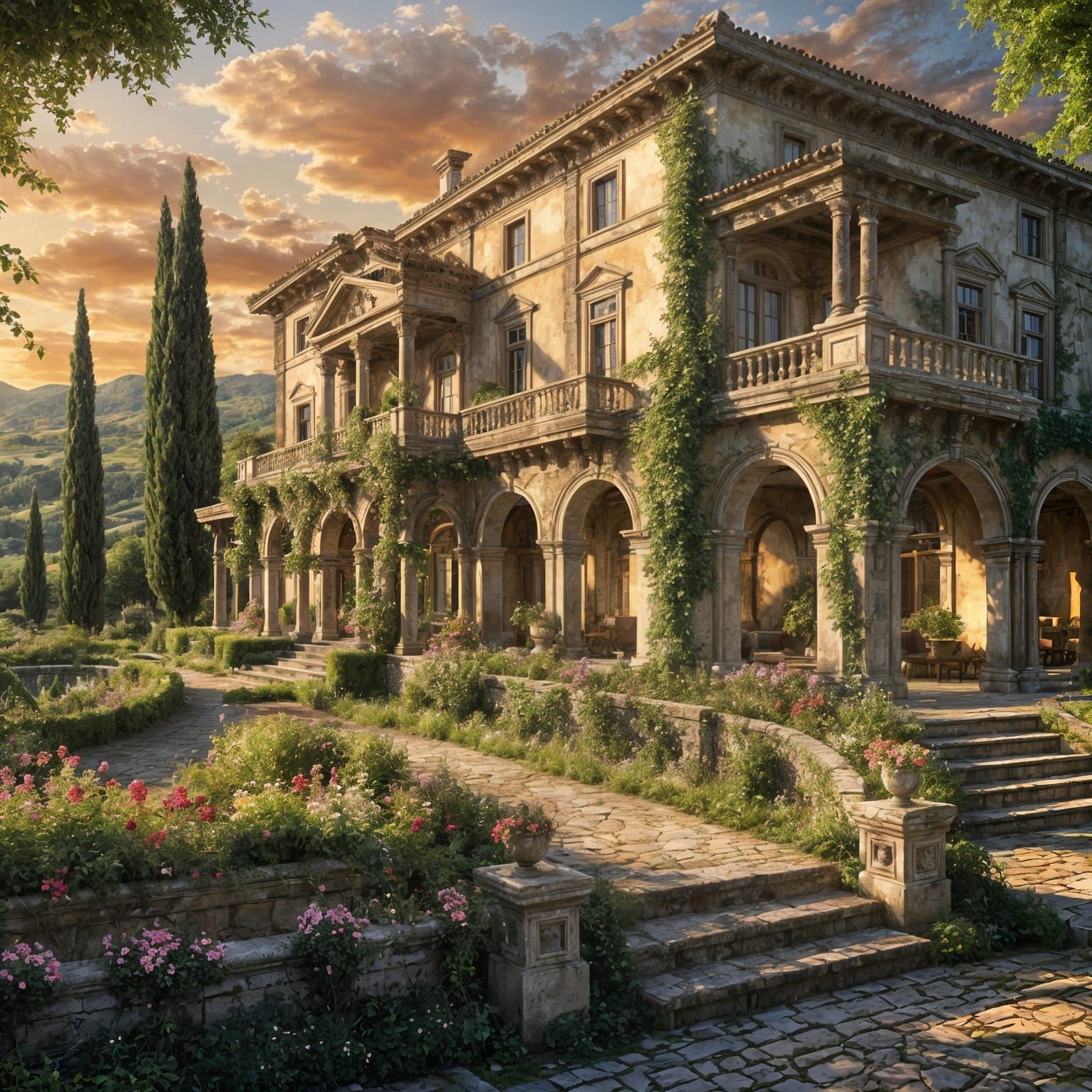 Renaissance italian villa in Tuscany  by @JackKerouac