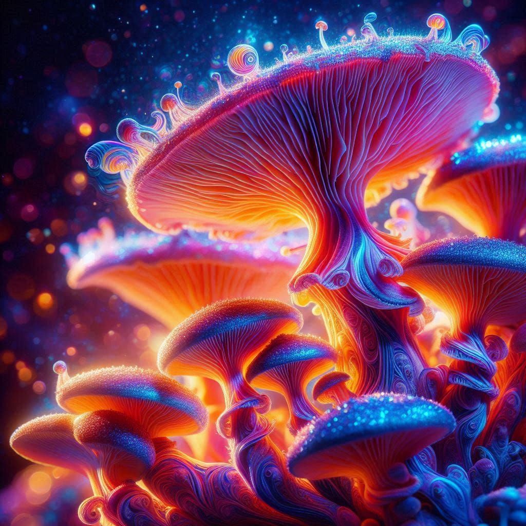Macro Magic Mushroom