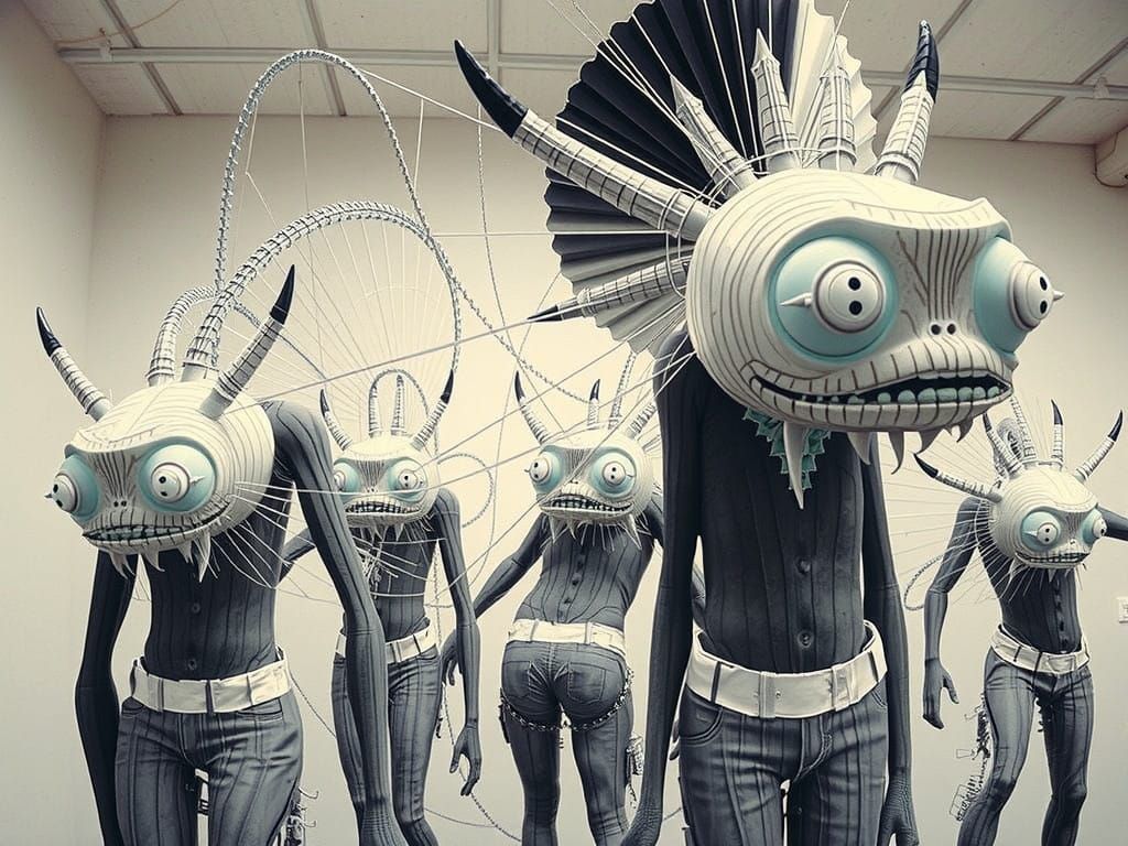 Surrealistic Deviation in Bluish-Brown Hues