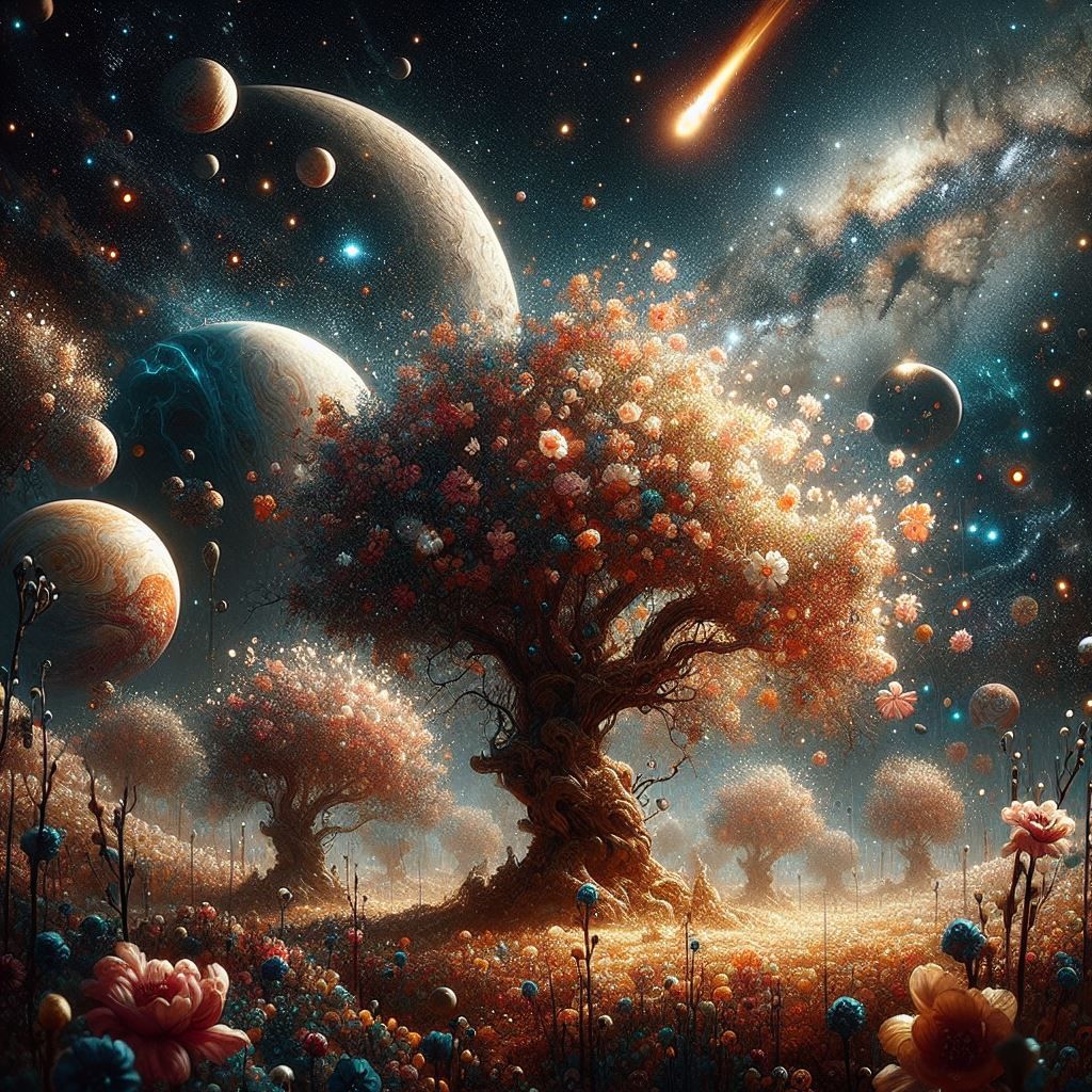 Gardens extending beyond earth's boundaries