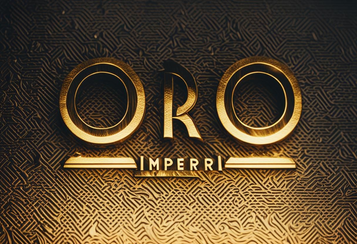 Logo that has "Imperio de Oro", background is black, the  front for logo is gold.