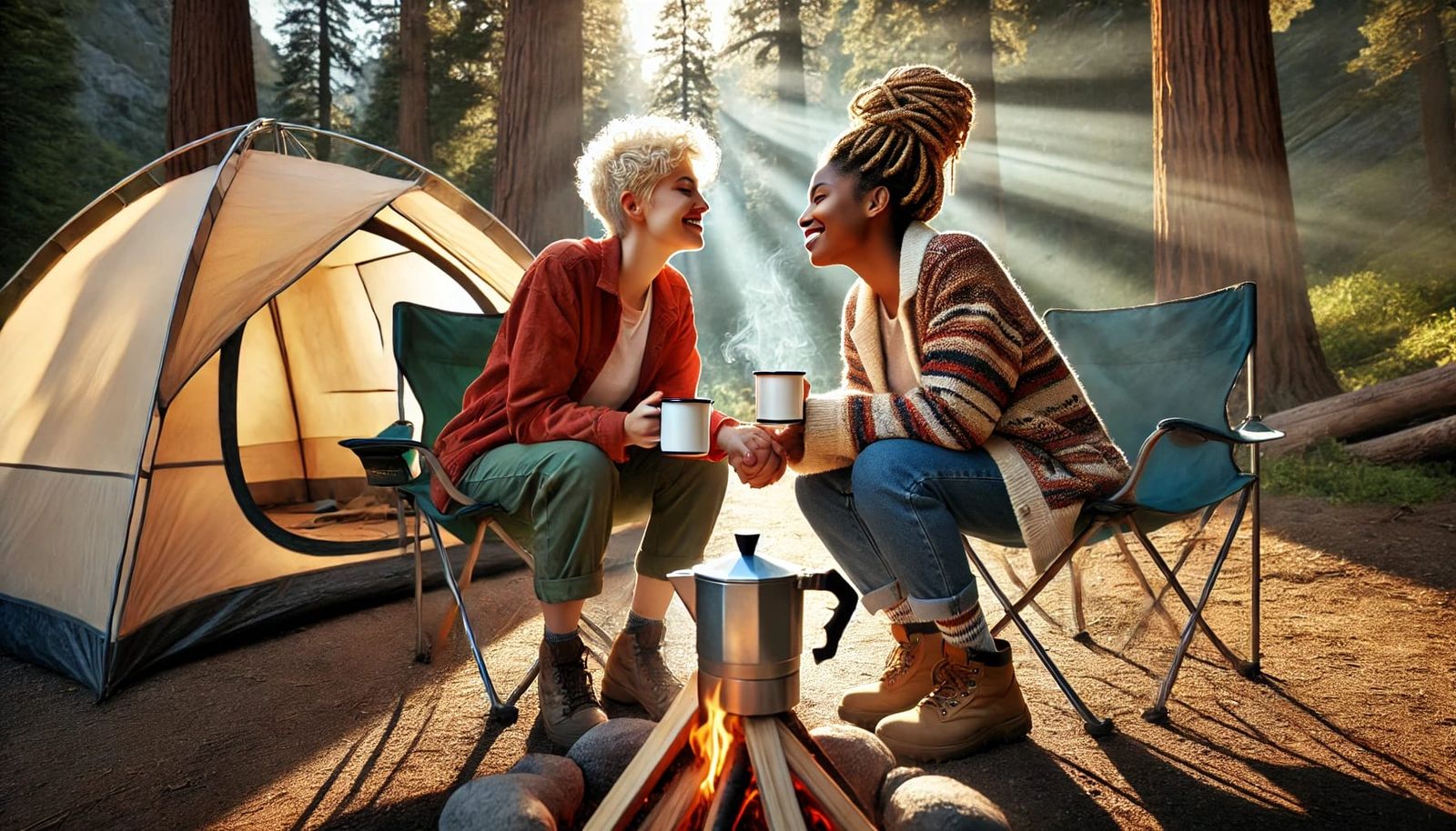 Lesbians camping 7
