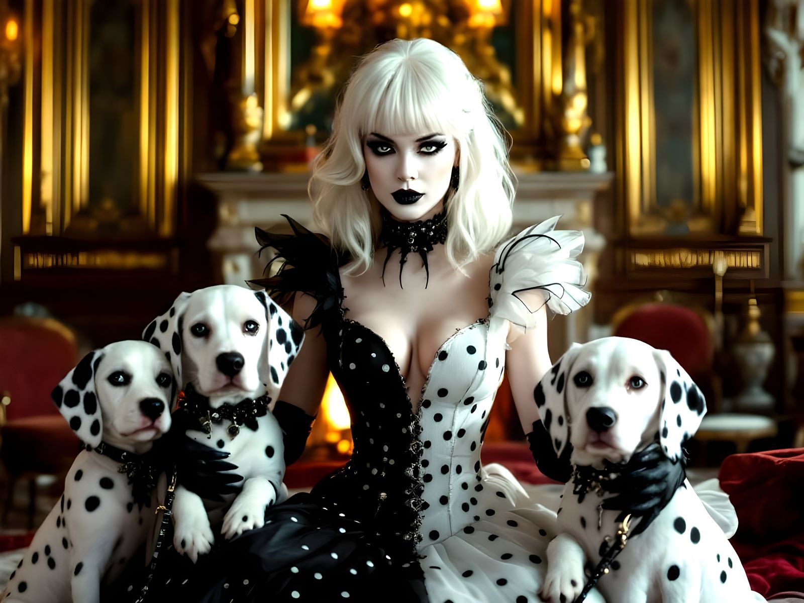 Cruella de Vil flaunting polka dots  by @Gary Murakami