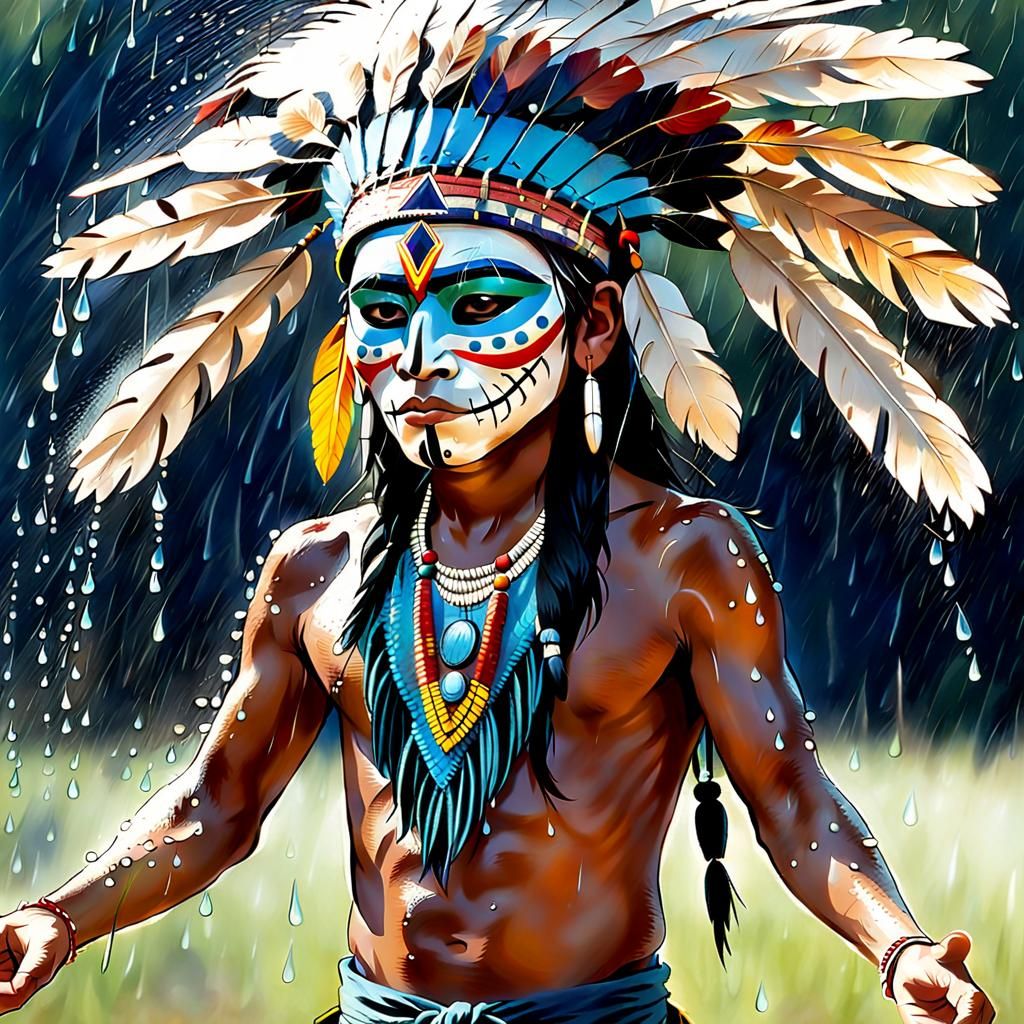 Native American Rain Dance Mask