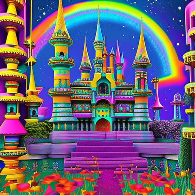 Psychedelic fantasy castle 2.0 px