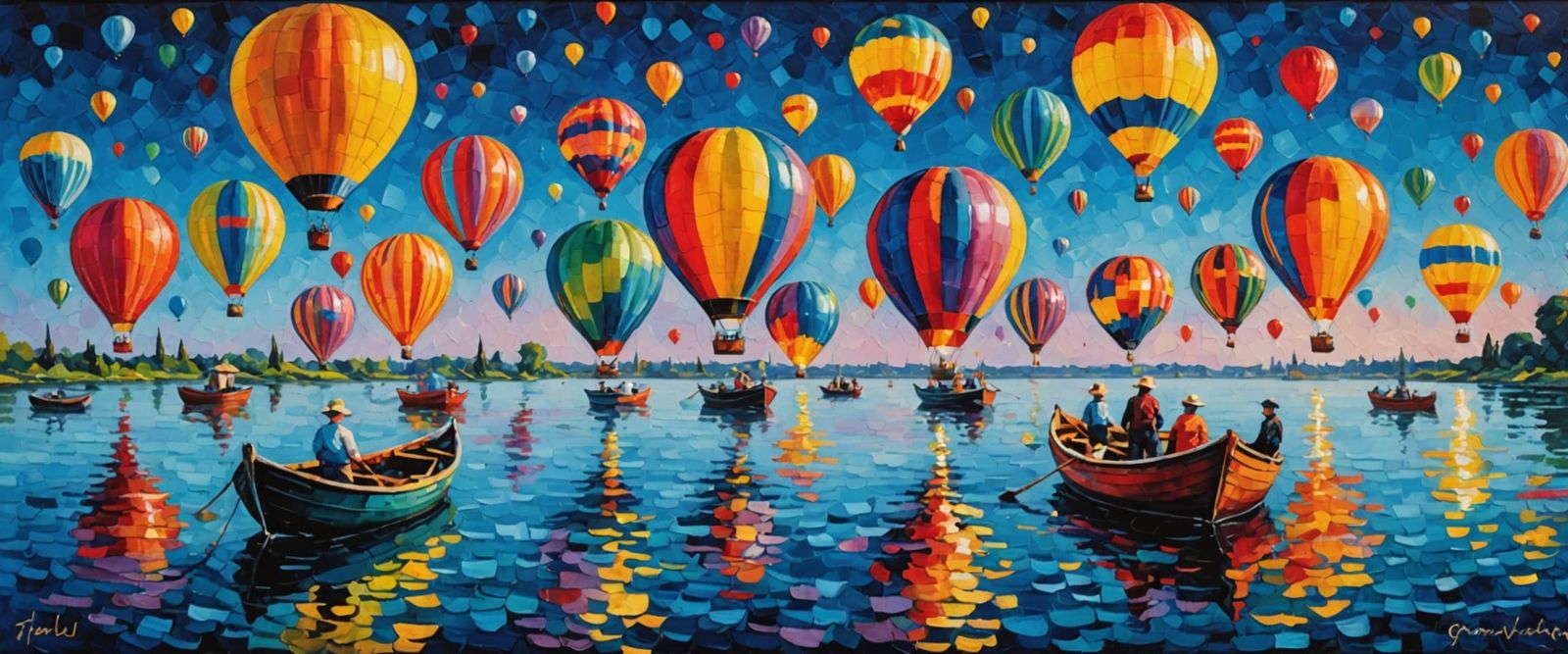 On a clear night balloons made of light of various colors float towards the heavens, carrying little ...  by @Being33