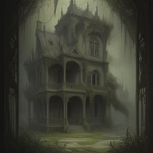 The haunted house - AI Generated Artwork - NightCafe Creator