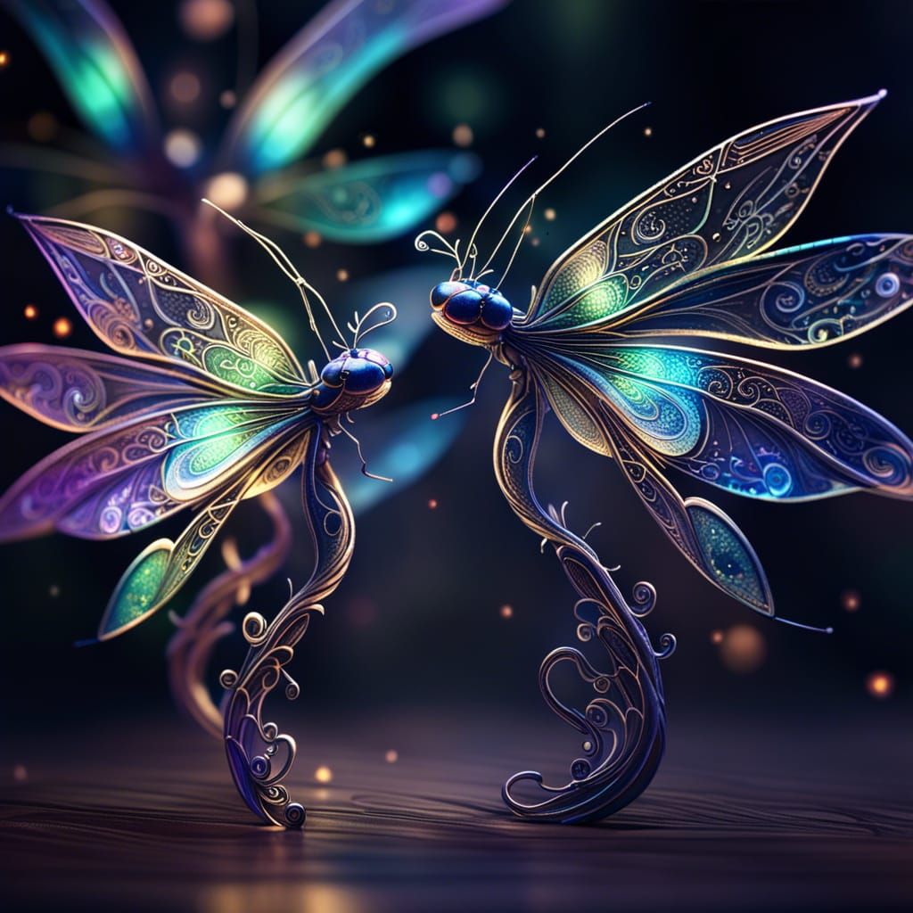 Dancing Dragonflies   by @Deb