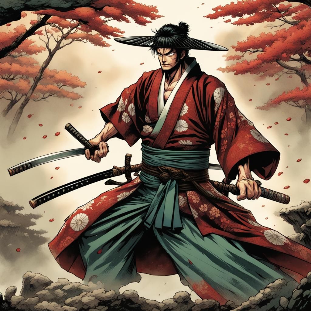 yagyu Jubei, roronoa zoro, ryuma, one piece style, samurai, ronin dual ...