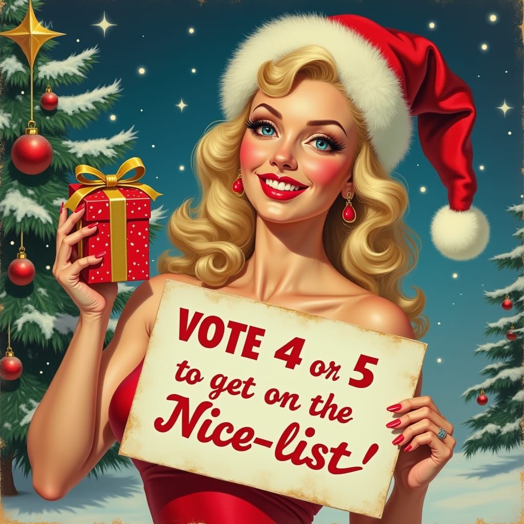 Only vote 4 or 5 in challenges to get on the Nice-List