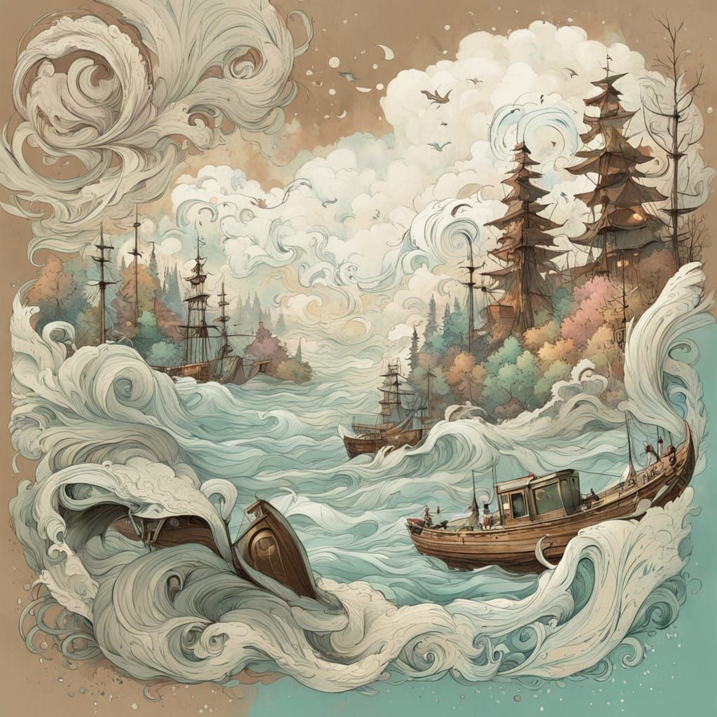 Vintage Fantasy Concept Art of Worn Parchment