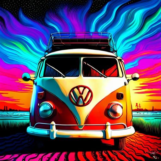  VW campervan  by @ARTificent