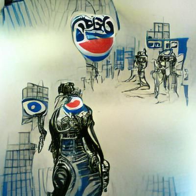 ink drawing pepsi dystopia