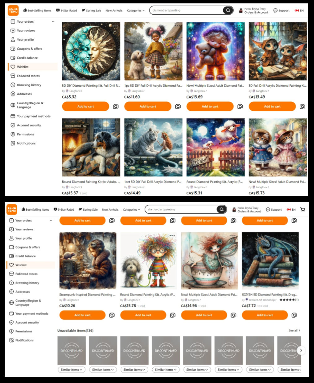 Stolen images of mine from NC found on Temu 3-19-2025