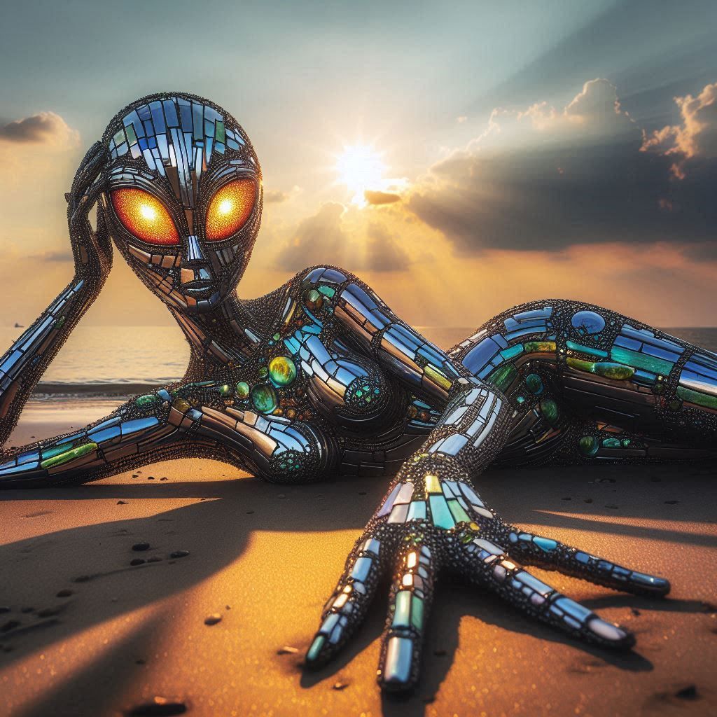 Alien at the beach