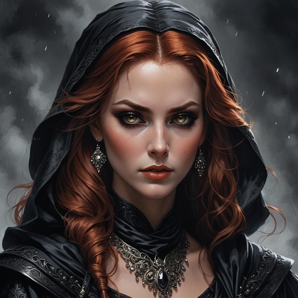 Female Auburn Haired Sorceress