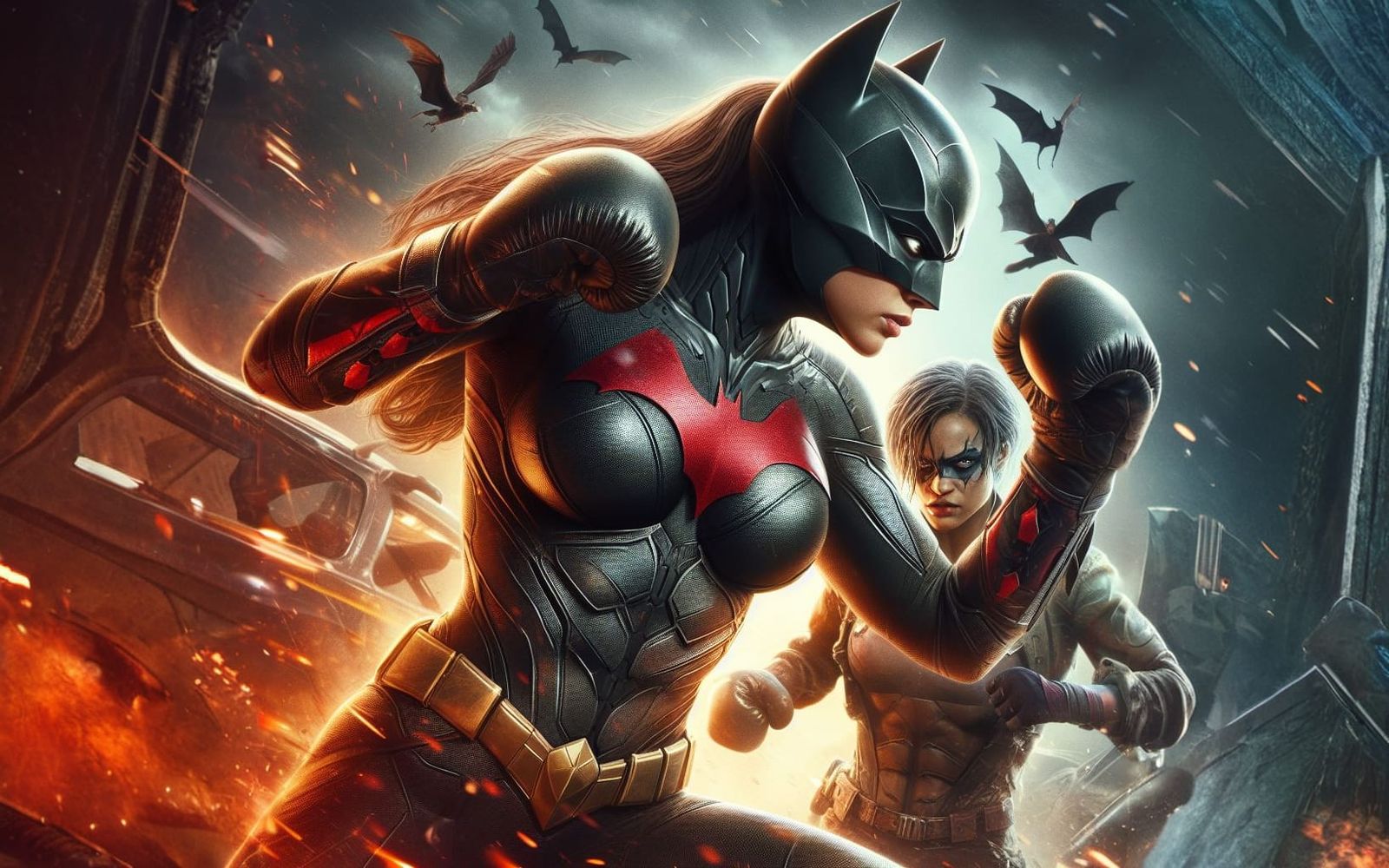 Batwoman boxing