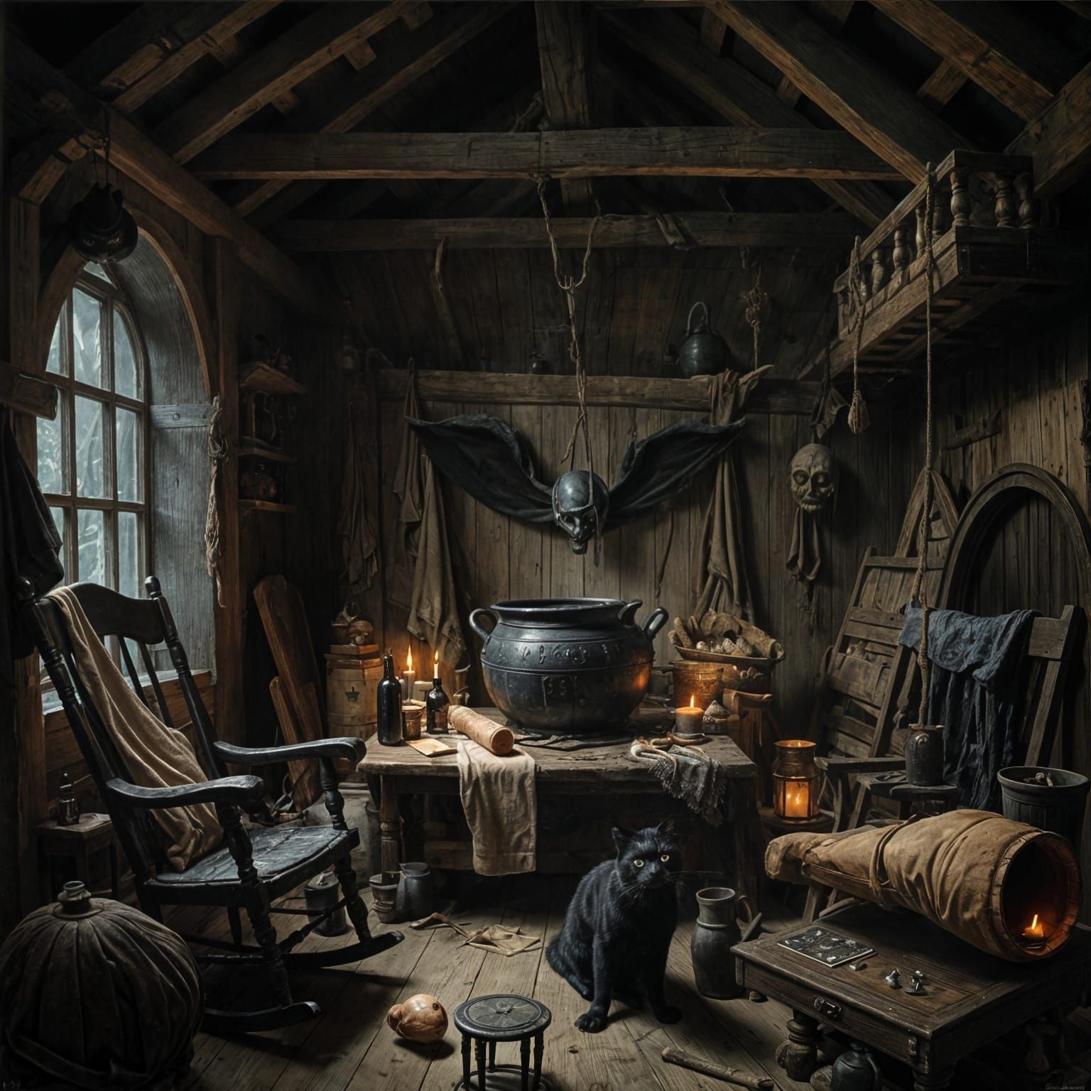 Inside the witch hut  by @Dreamweb