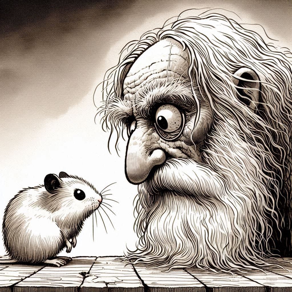 Seldom before had the old man been so fascinated by a new pet 🐹 02