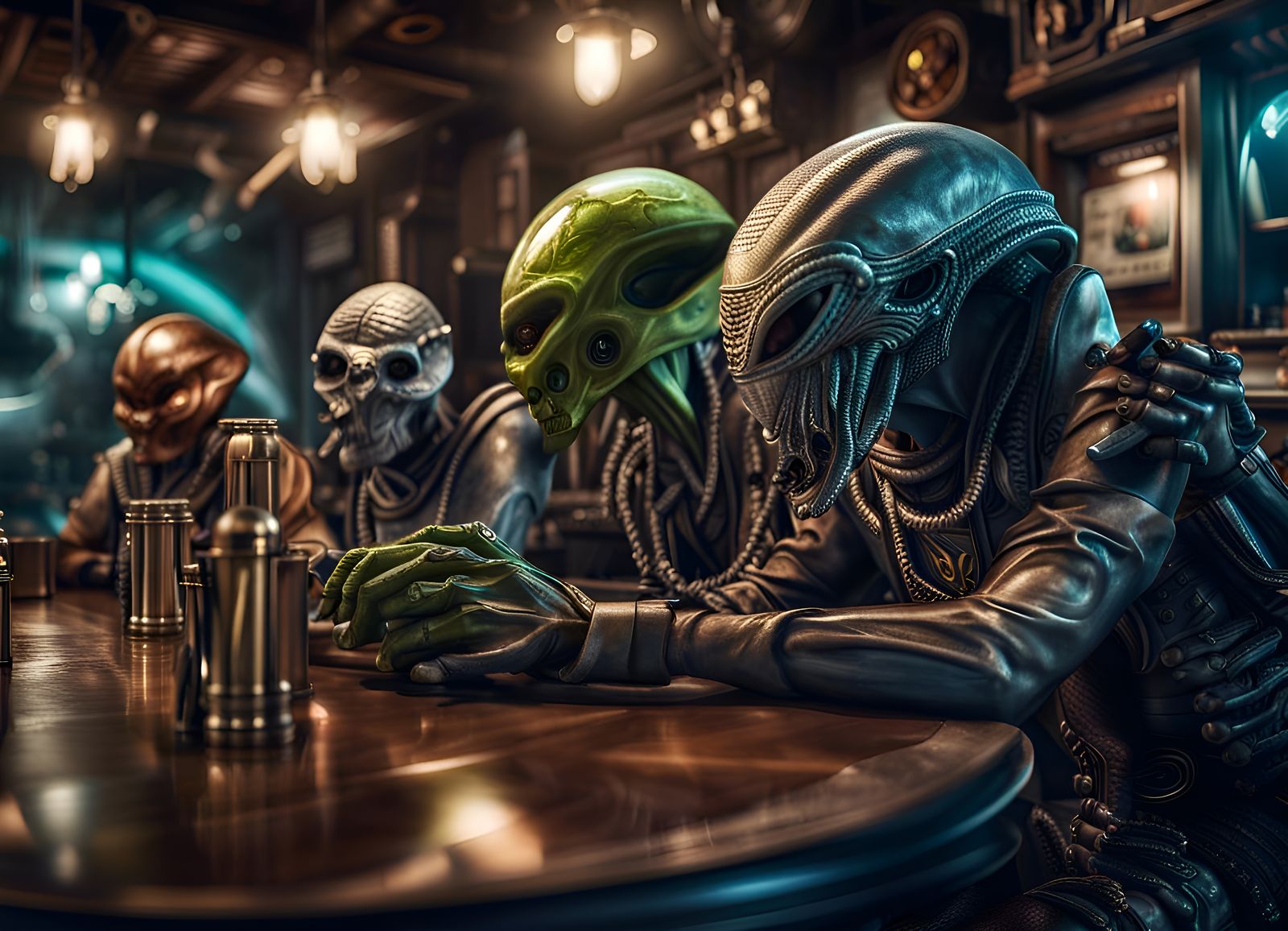 Intergalactic pirates preparing the invasion of planet Earth