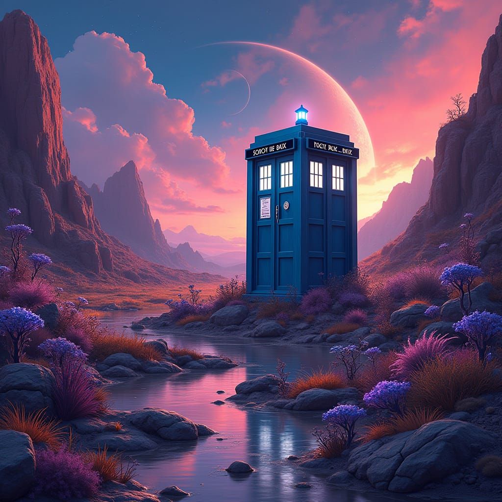 Tardis on a alien world 