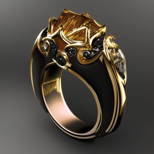 High quality Gold and Platinum, Male Ring, Luxury, Powerful, Bold, Signet, Masculine, on display, ...  by @Dirty Boots