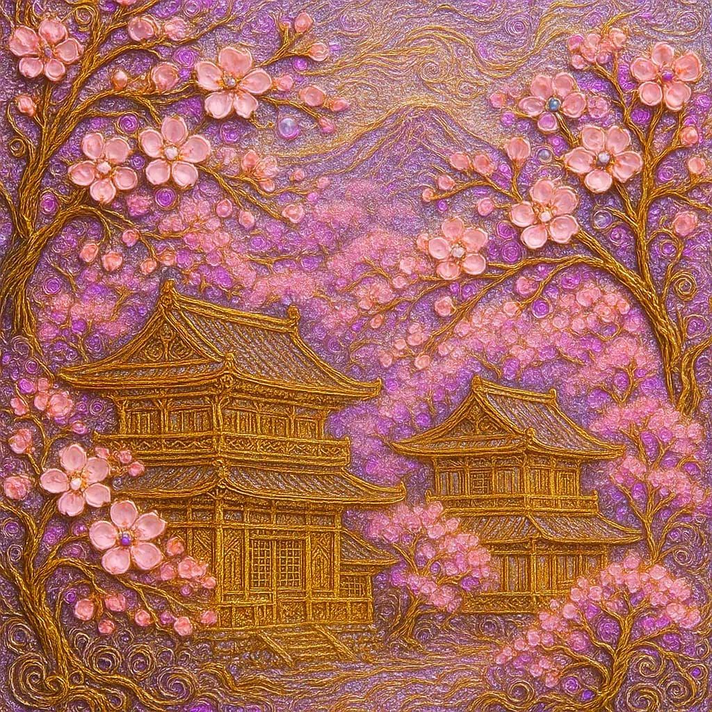 2 אומנות חוטי ברזל פריחת דובדבן יפנית