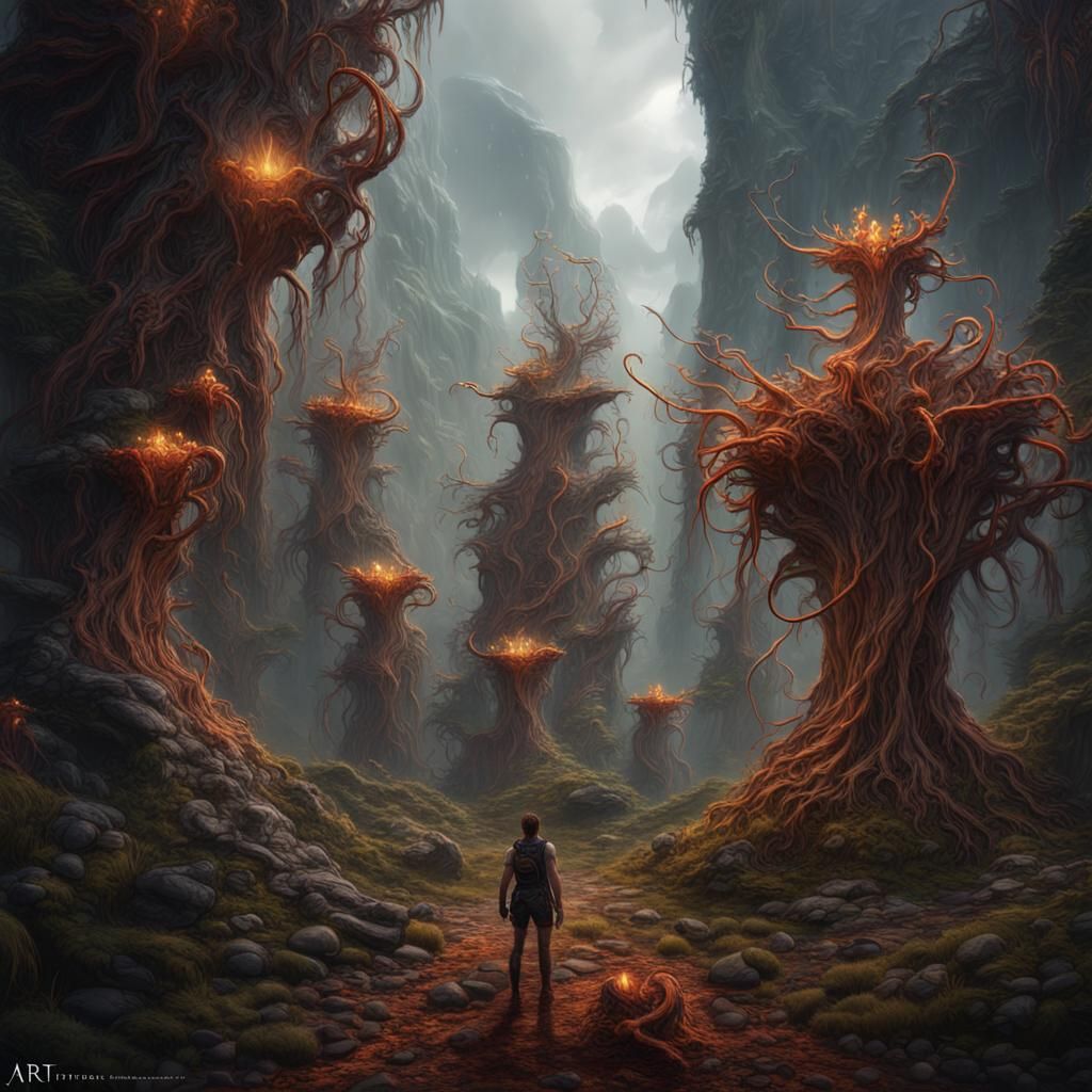 Eldritch landscape - AI Generated Artwork - NightCafe Creator