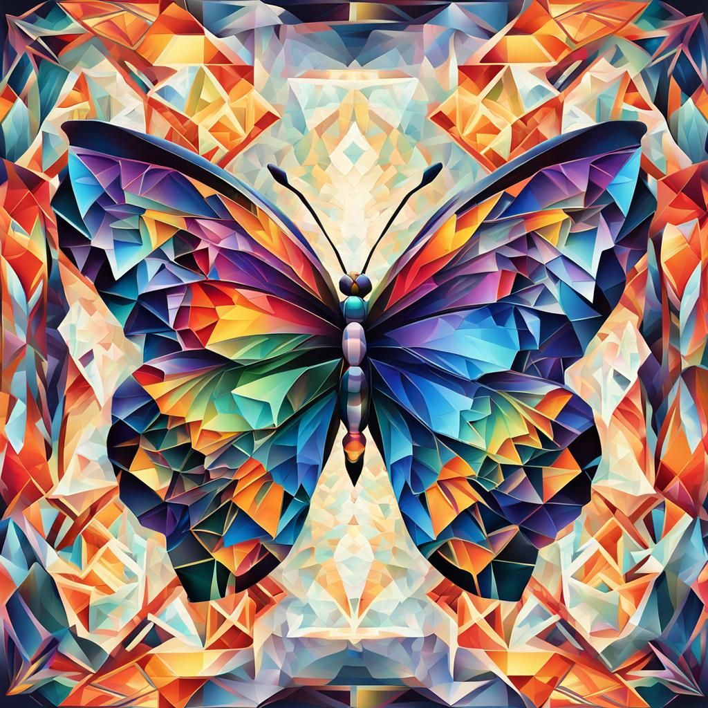 Cubist butterfly  by @Galina Bolshakova
