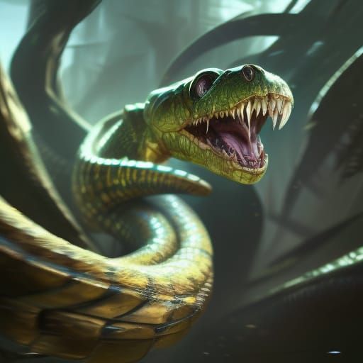 Attack Snake - Ai Generated Artwork - Nightcafe Creator