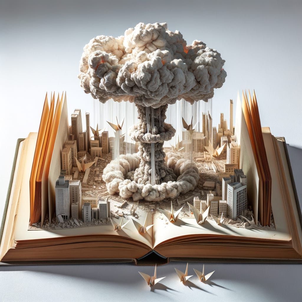 Diorama: Atomic Mushroom in an Open Book