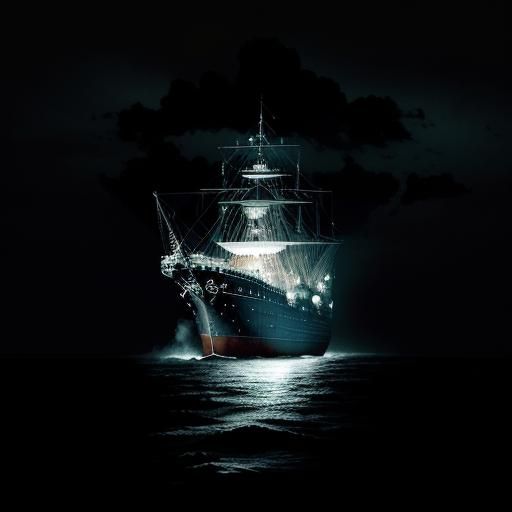 ship in ocean intricate details, HDR, beautifully shot,