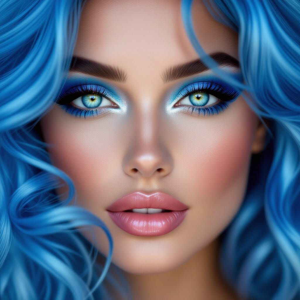 provocative seductive blue eyed essence  by @Phadez 