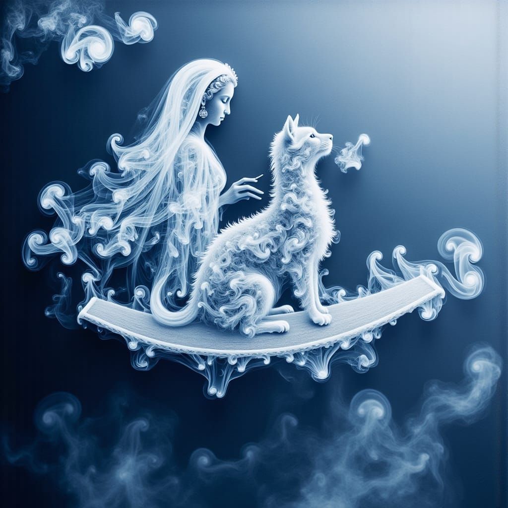 <lora:smoky:1.0> smoke drawing of a magic carpet ride. drawing with smoke. By Jim Dingilian