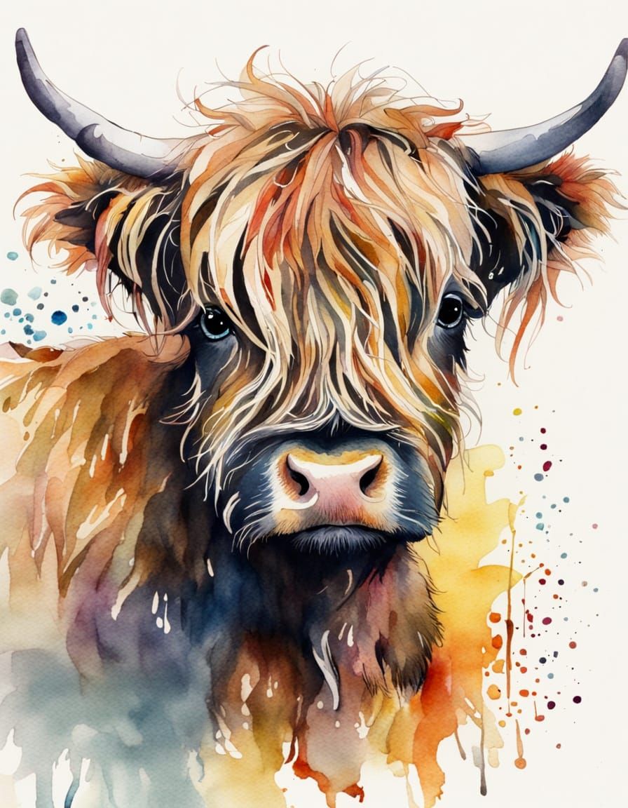 Miniature Highland Cow.   by @Gramma_to_2