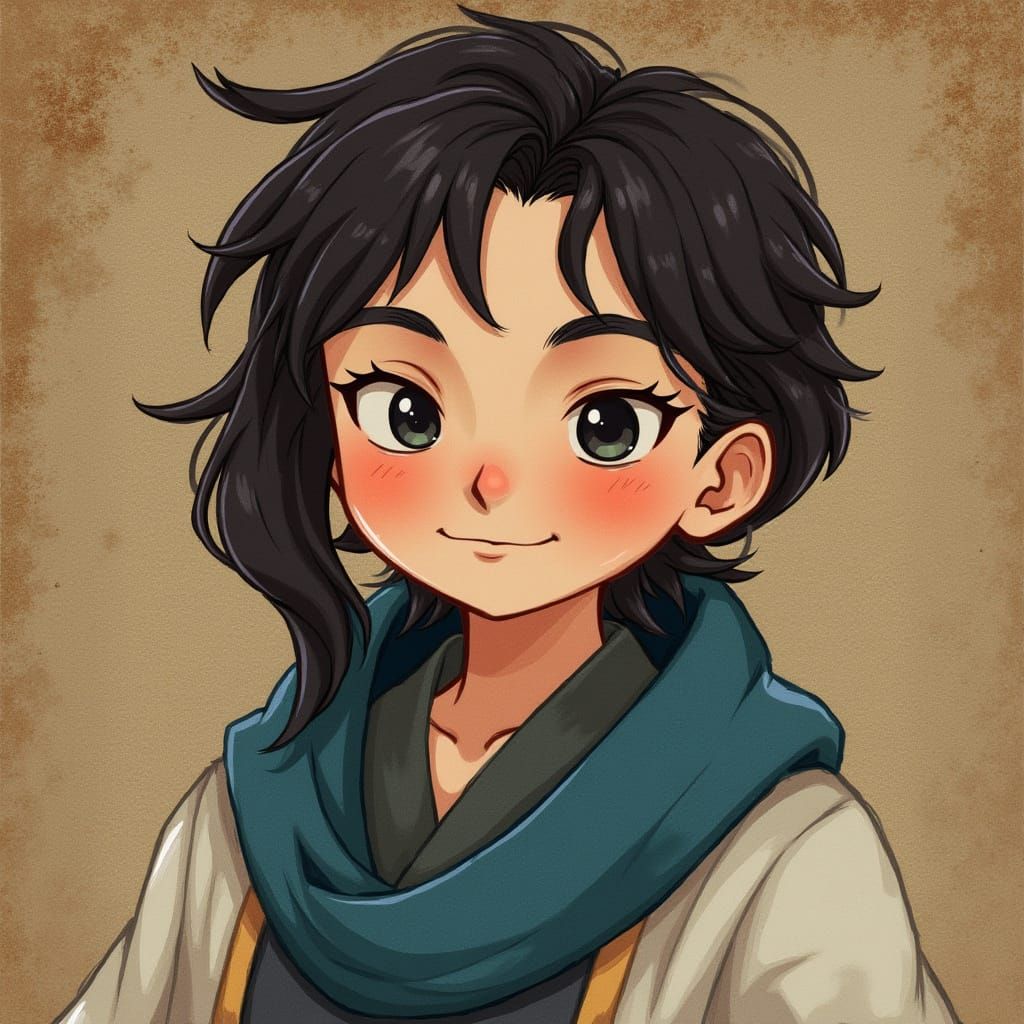 Woman with Orchid in Paolo Veronese Style