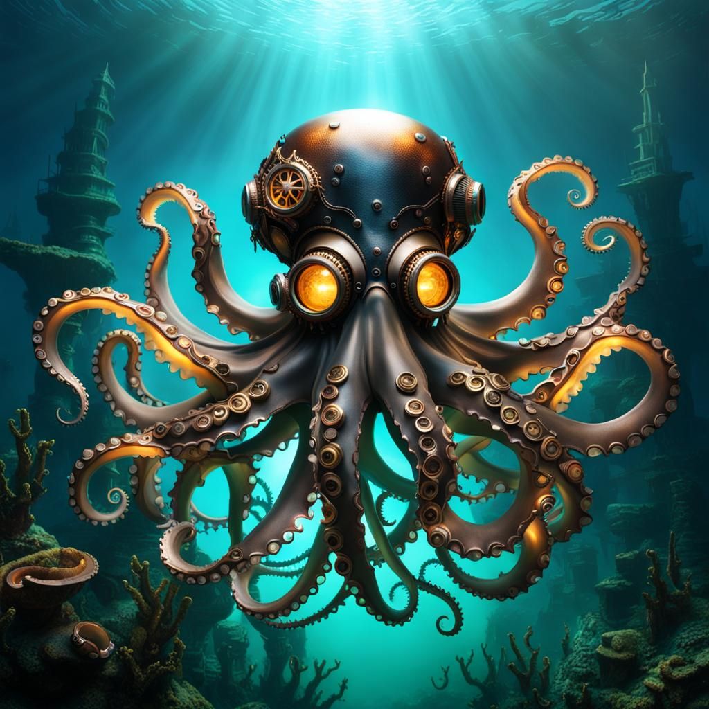 Steampunk octopus