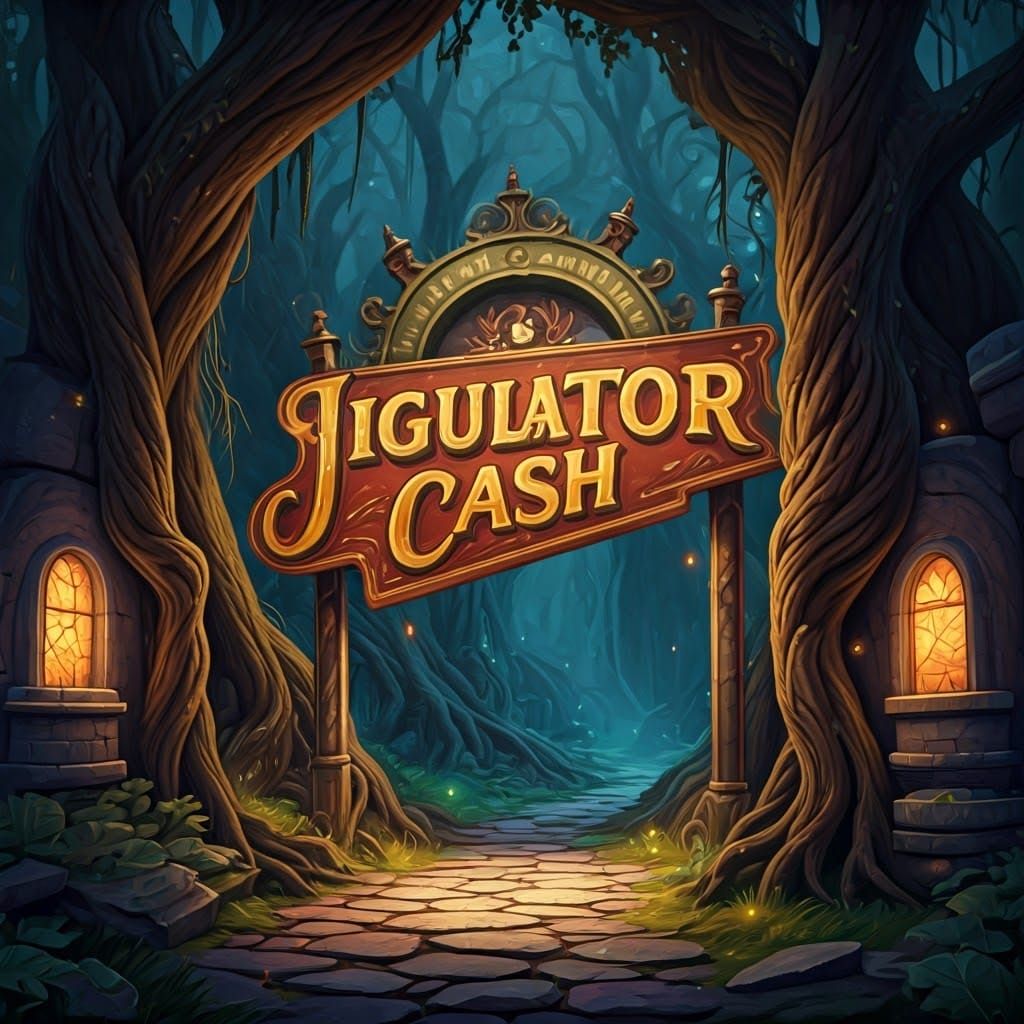 Surreal 'Jigulator Cash' Sign in Dream Landscape