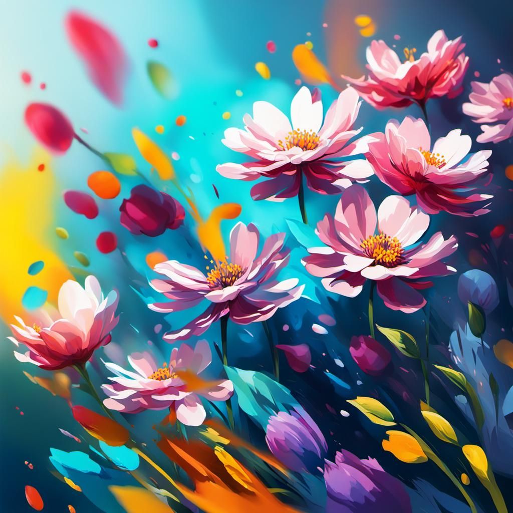 Flowers bloom.